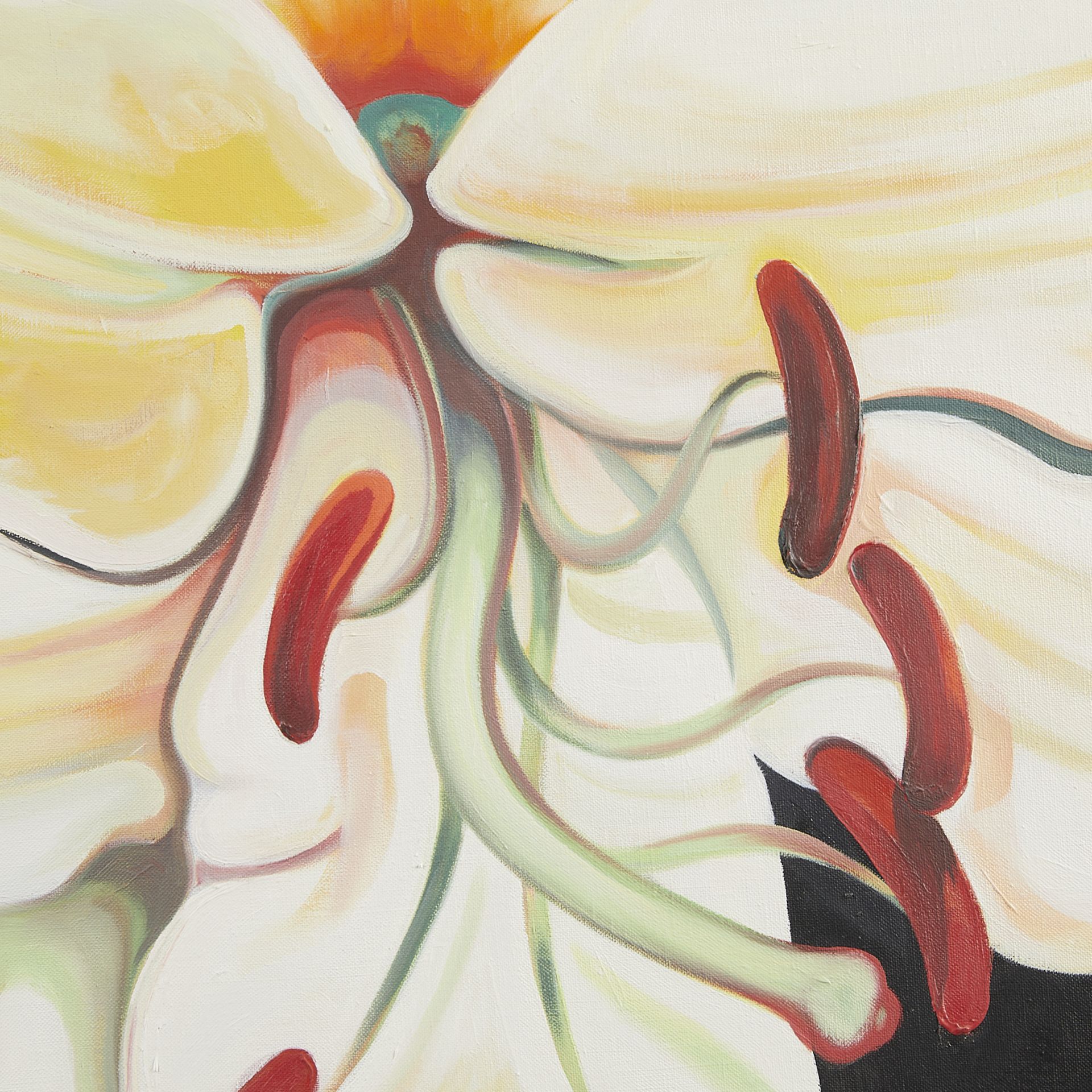 Lowell Nesbitt "Jungle Lily" Oil on Canvas 1987 - Image 2 of 6