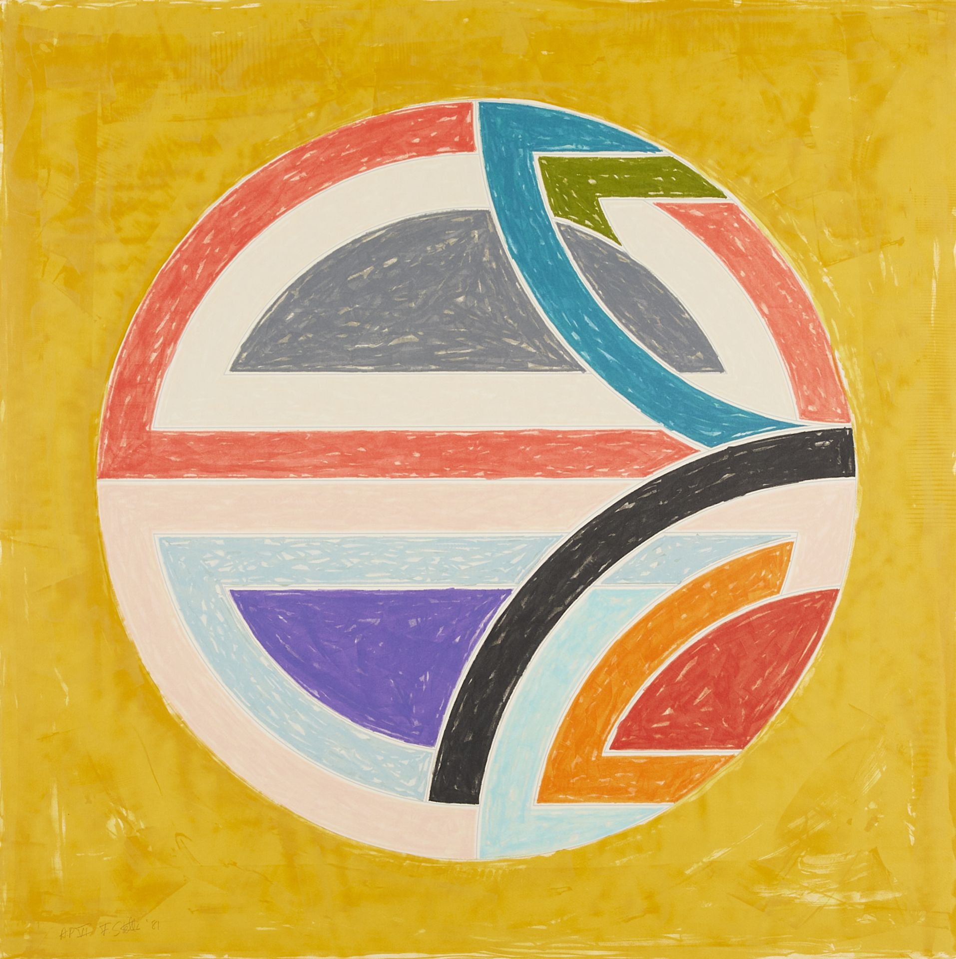 Frank Stella "Sinjerli Variation" Lithograph 1981