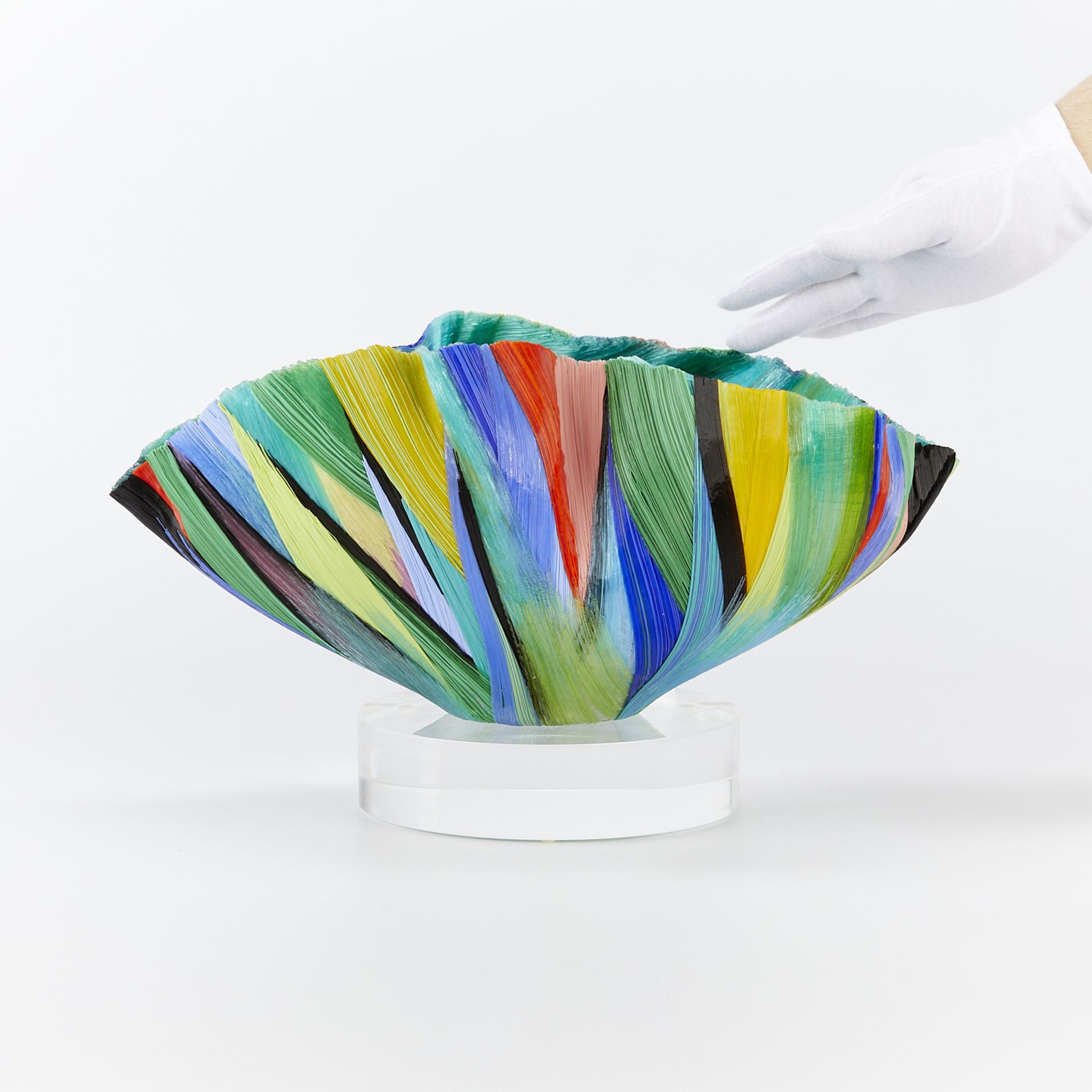 Mary Ann "Toots" Zynsky Filet-de-Verre Glass Bowl