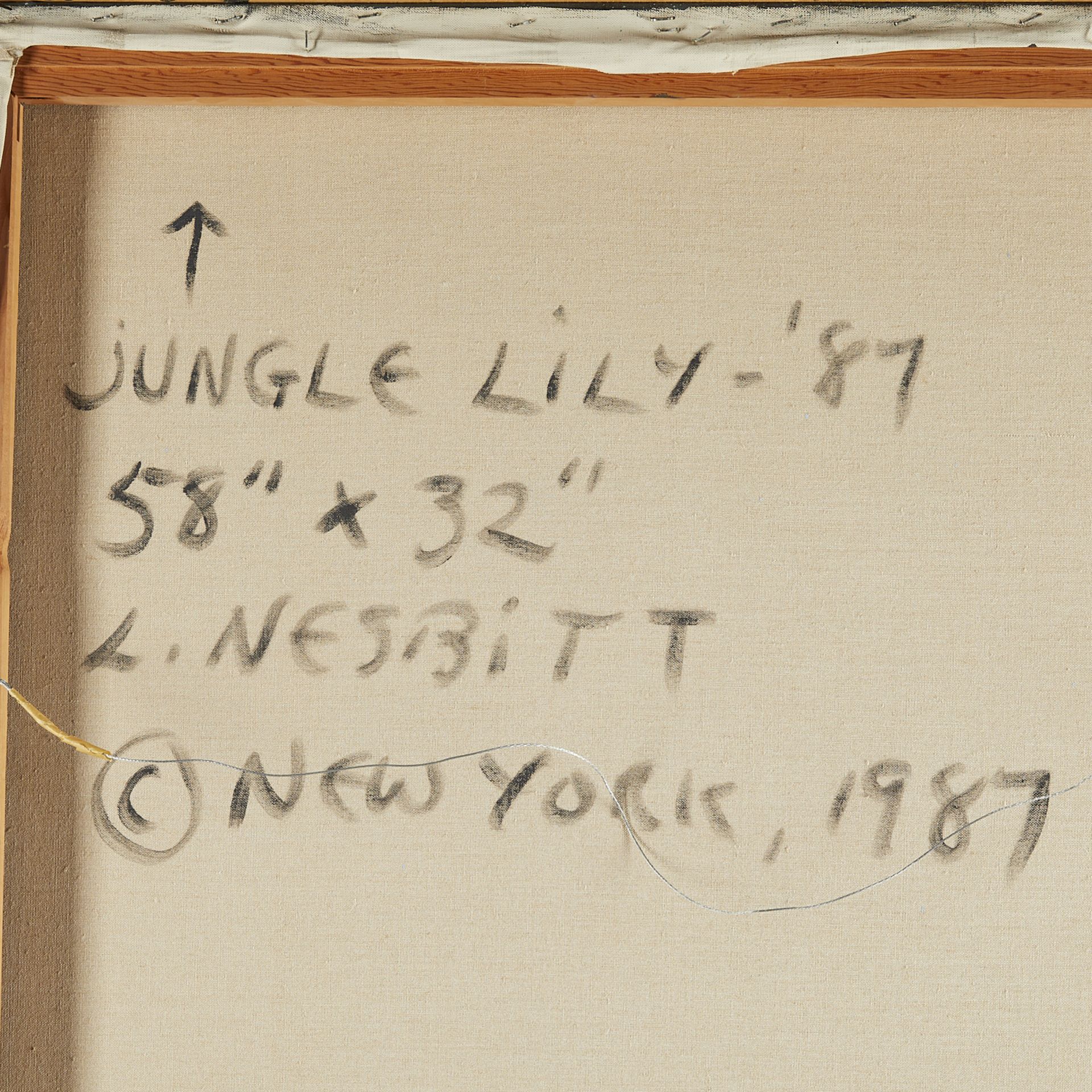 Lowell Nesbitt "Jungle Lily" Oil on Canvas 1987 - Image 6 of 6