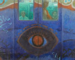 Colleen Browning "Slyâ€™s Eye" Graffiti Painting