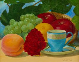 Ralph Soh Oil on Board Still Life Painting