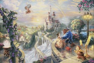 Kinkade "Beauty & the Beast Falling in Love" Print