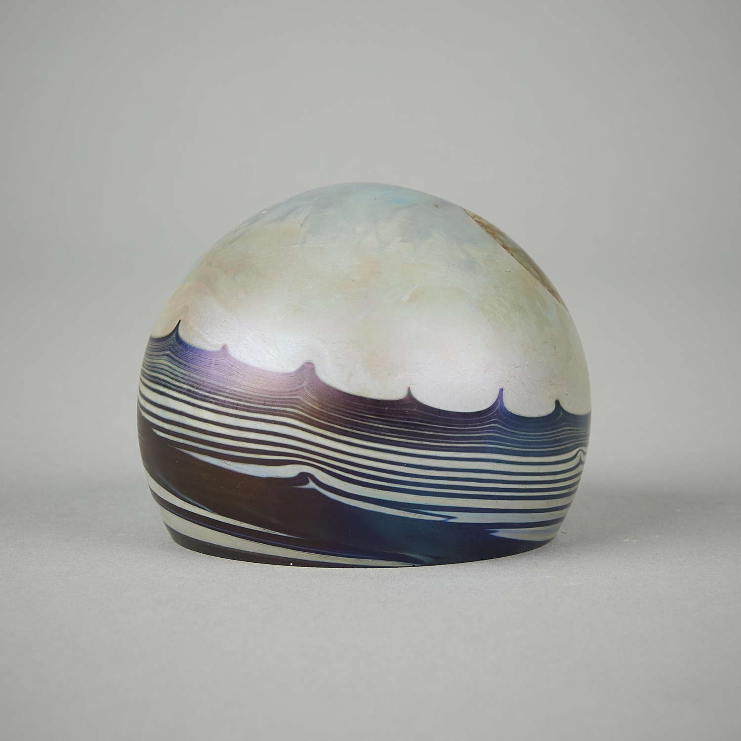 John Lewis Moon Favrile Glass Paperweight 1974 - Image 2 of 5