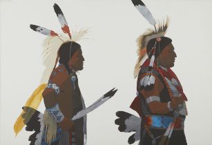 Lrg Louis De Mayo Native American Painting