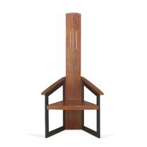 Wooden Modernist Corner Arm Chair