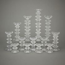 13 Timo Sarpaneva for Iittalia Glass Candlesticks