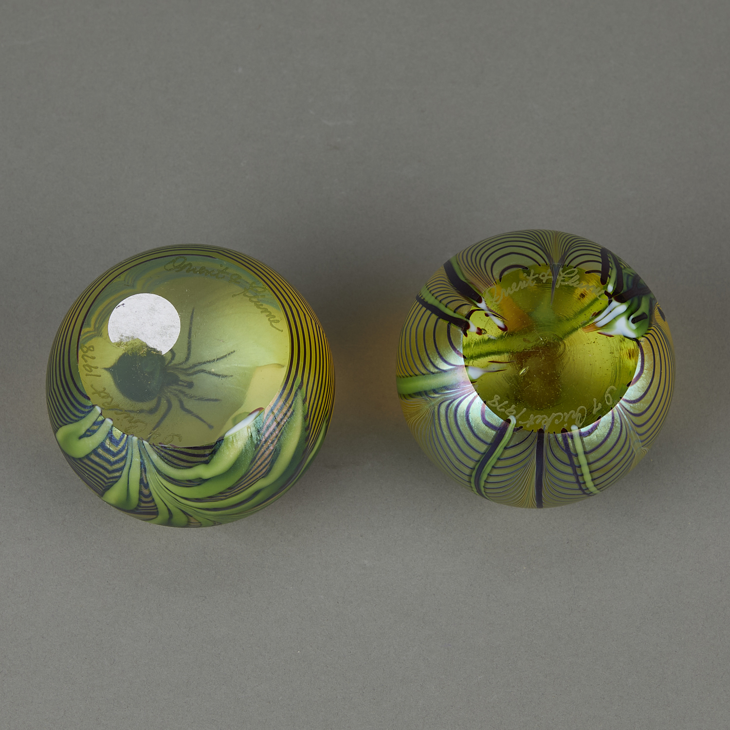3 Orient & Flume Favrile Glass Paperweights - Image 5 of 11
