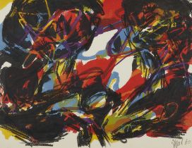 Karel Appel Abstract Lithograph 1960