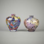 2 Jean-Claude Novaro Handblown Glass Vases