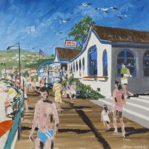 Patrick Kelly "Dante's" Beachfront Painting 1984
