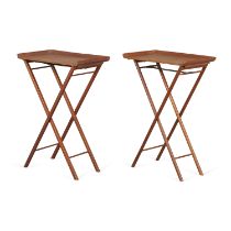 2 MCM Teak Folding Tray Tables by Ernst Sohn