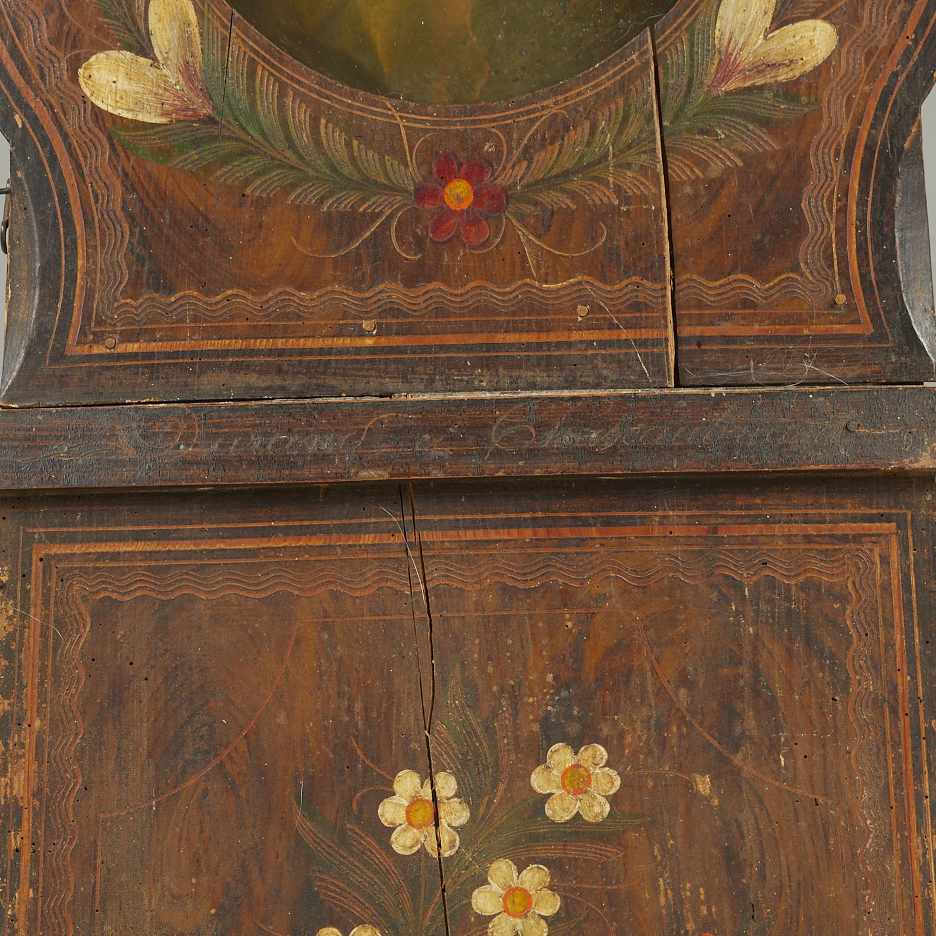 Delarue French Country Painted Grandfather Clock - Image 11 of 22