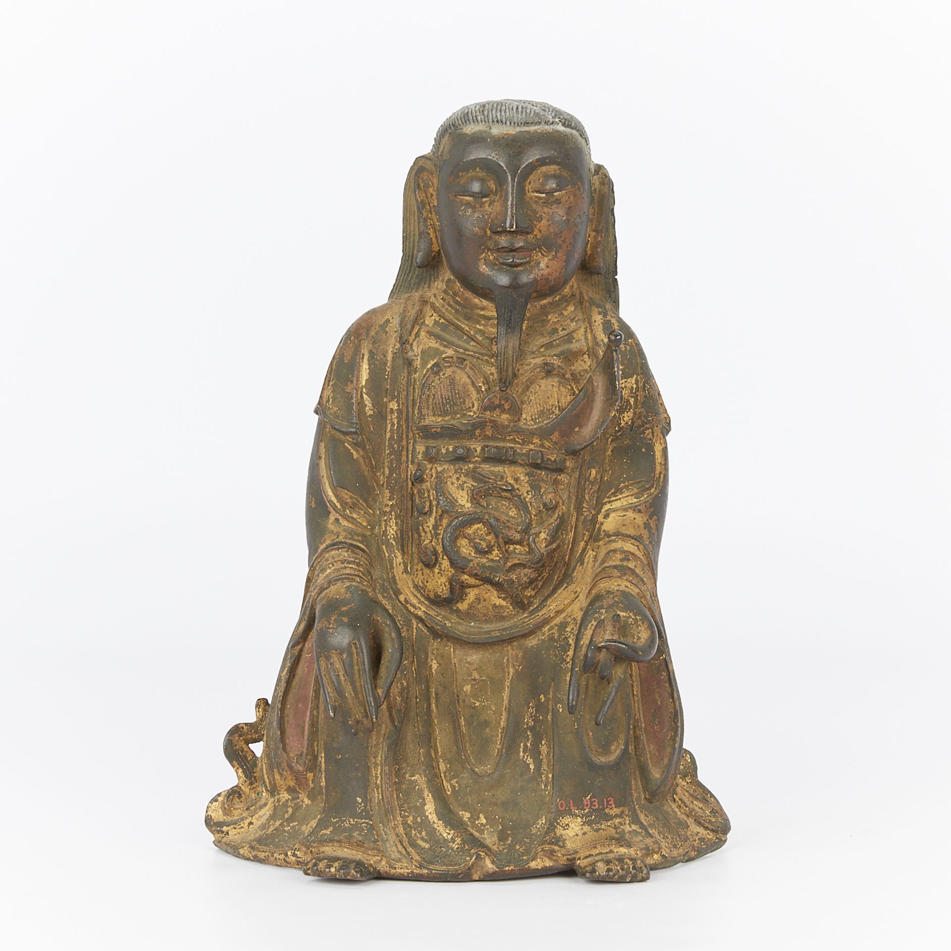 16th/17th c. Chinese Gilt Bronze Figure of Zhenwu - Bild 3 aus 14