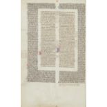 Illuminated Manuscript Page w/ Marginalia