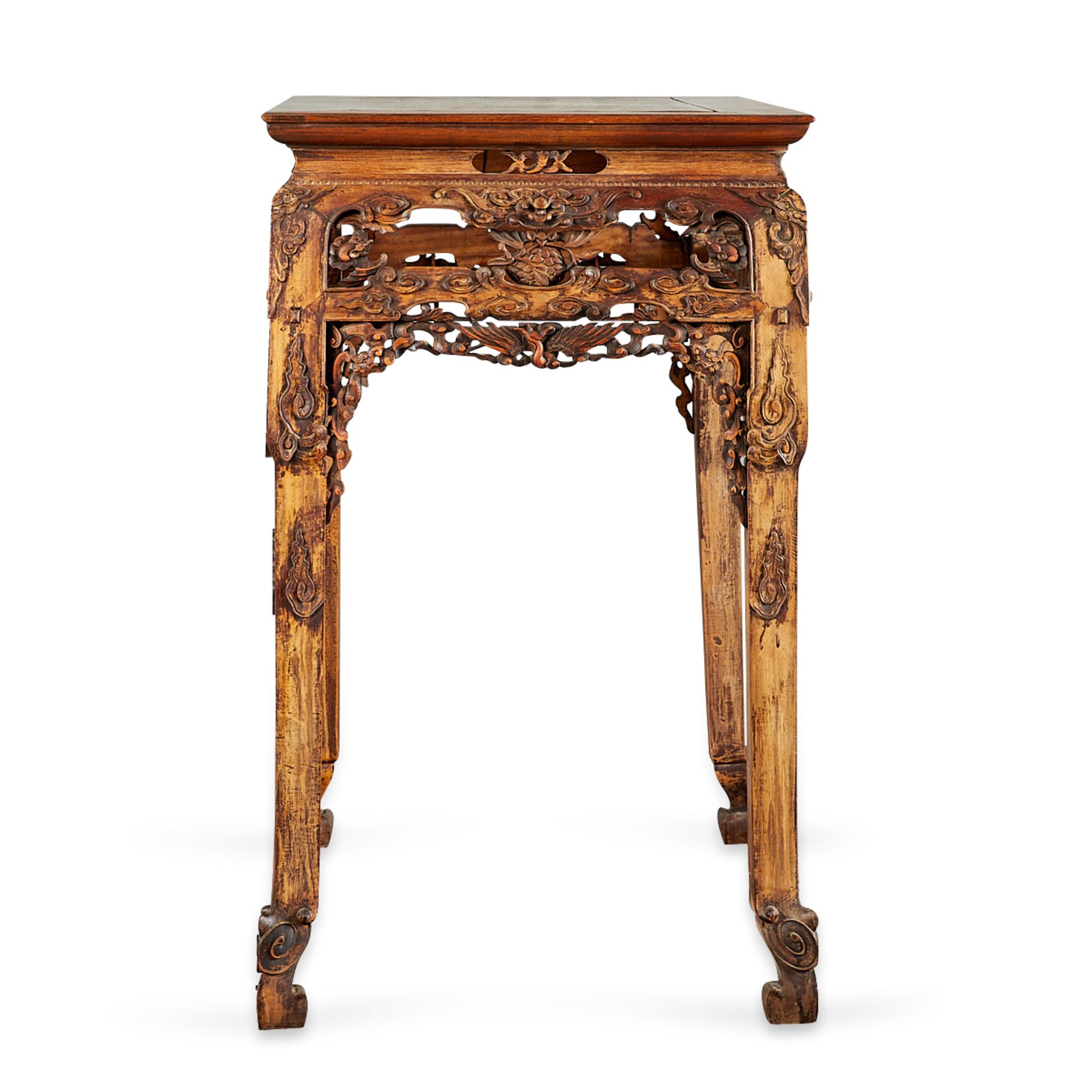 19th c. Vietnamese or Chinese Carved Altar Table - Bild 4 aus 14