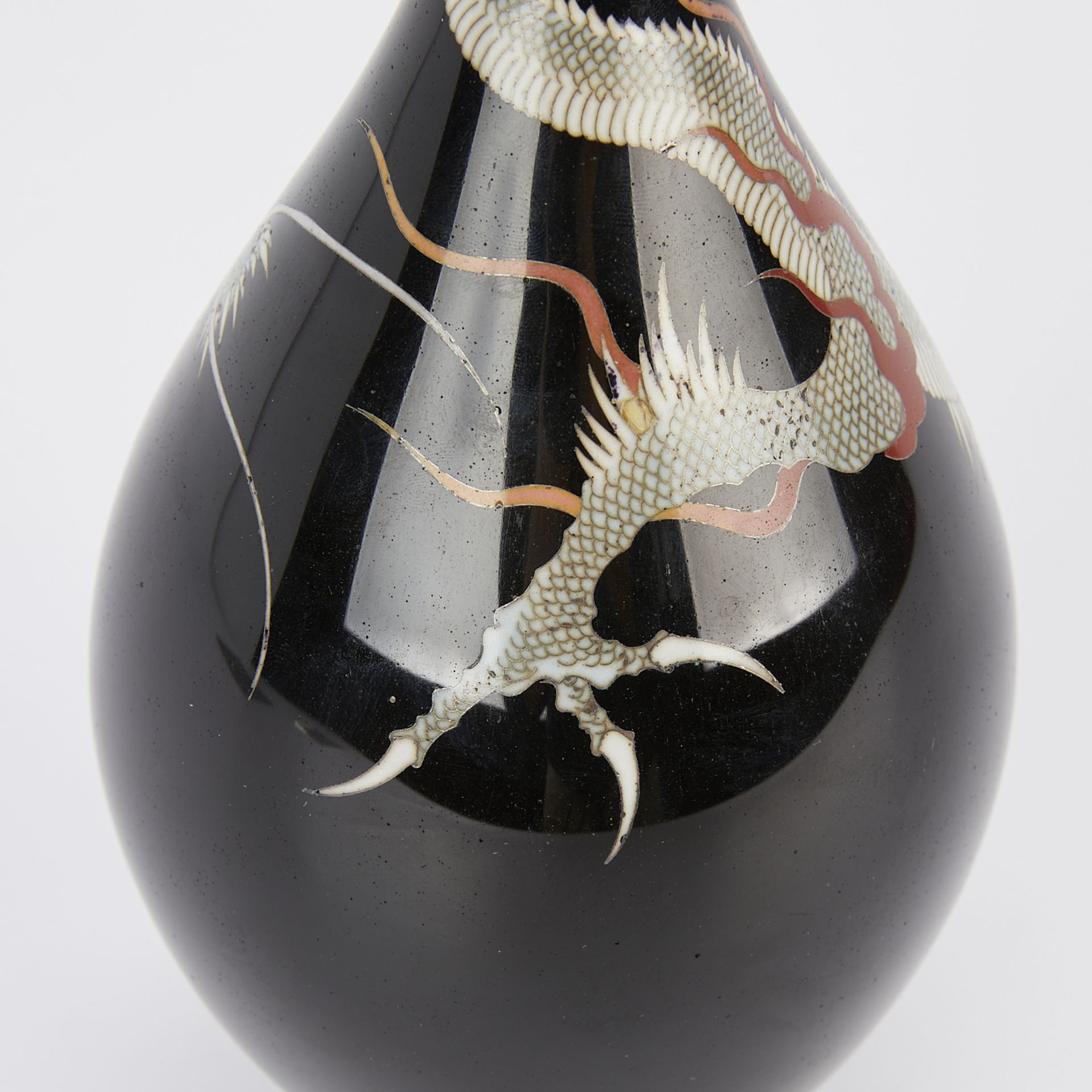 Antique Japanese Cloisonne Dragon Vase - Image 10 of 10