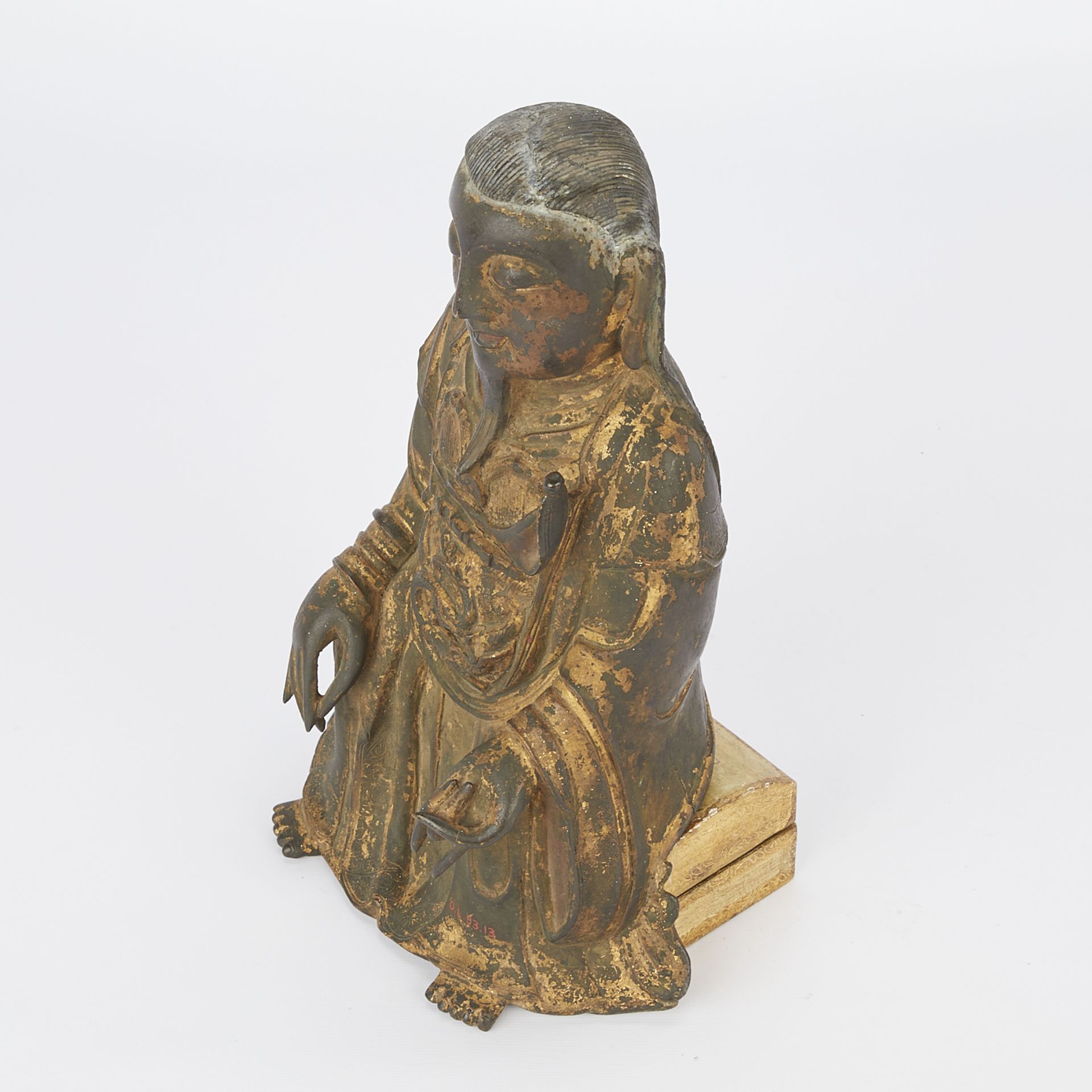 16th/17th c. Chinese Gilt Bronze Figure of Zhenwu - Image 11 of 14