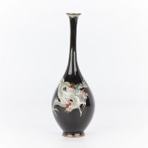 Antique Japanese Cloisonne Dragon Vase