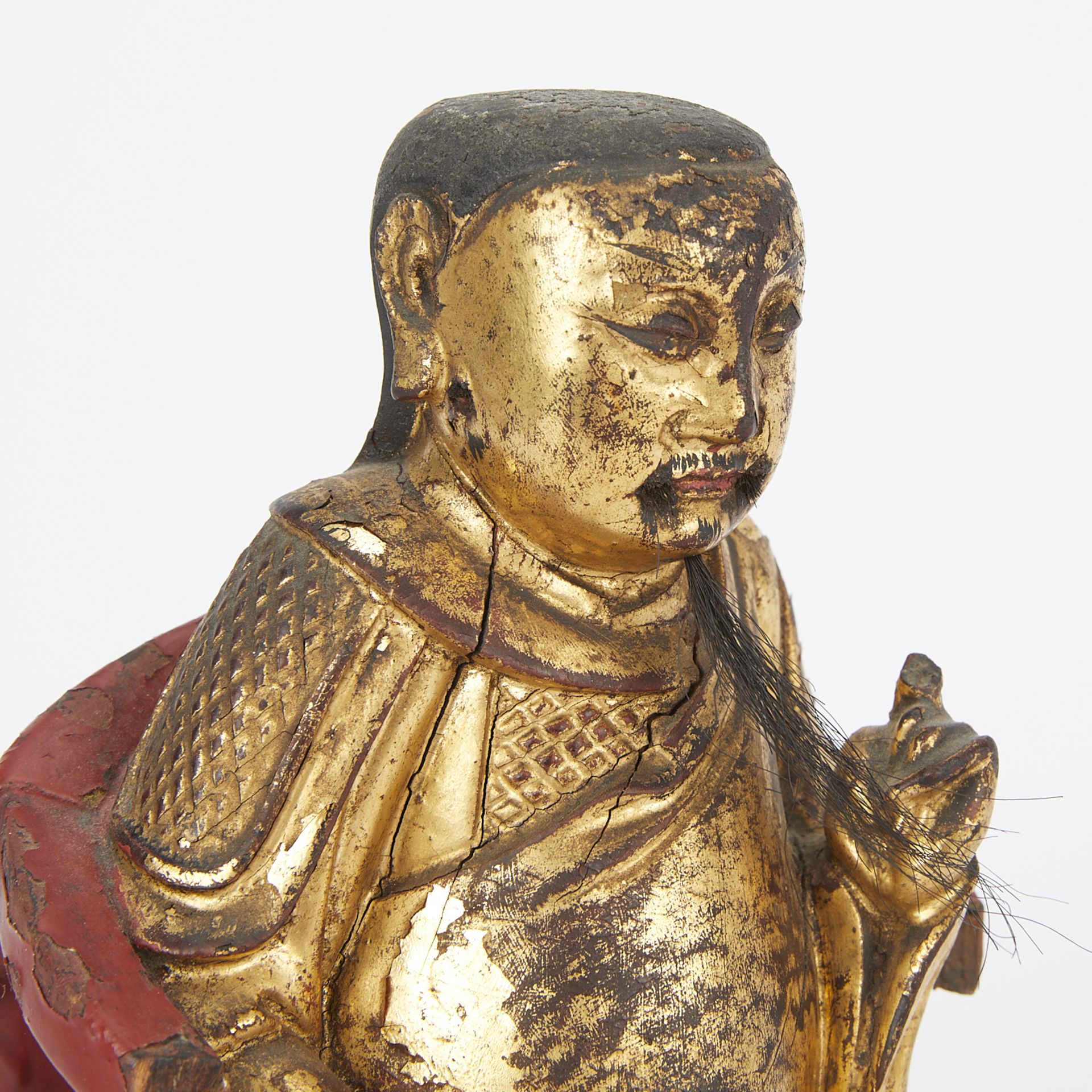18th-19th c. Chinese Gilt Wooden Zhenwu - Image 8 of 10