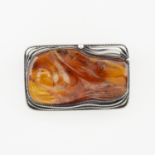 Modernist Amber Brooch