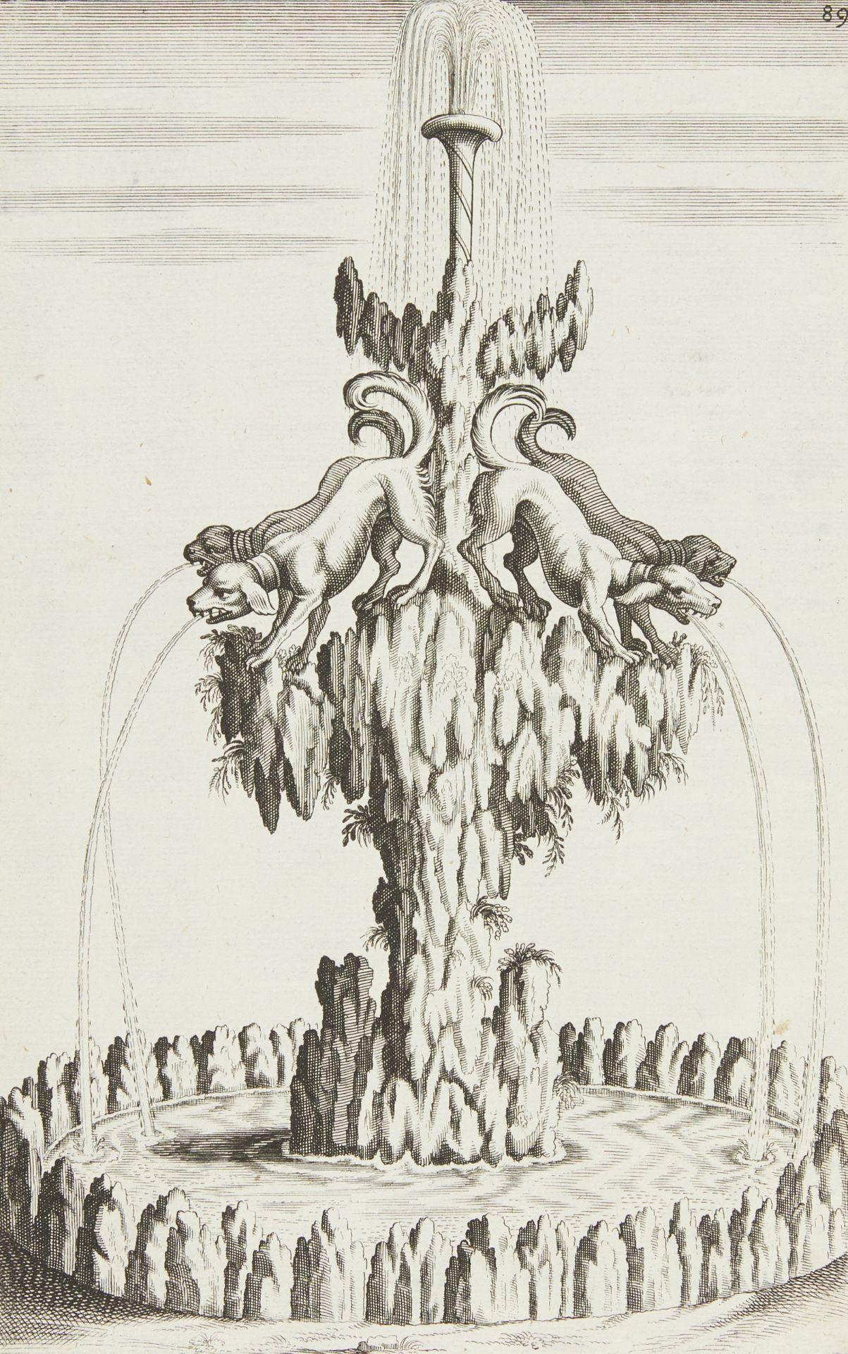 Pair Bockler Fountain Etchings ca. 1664 - Image 2 of 13