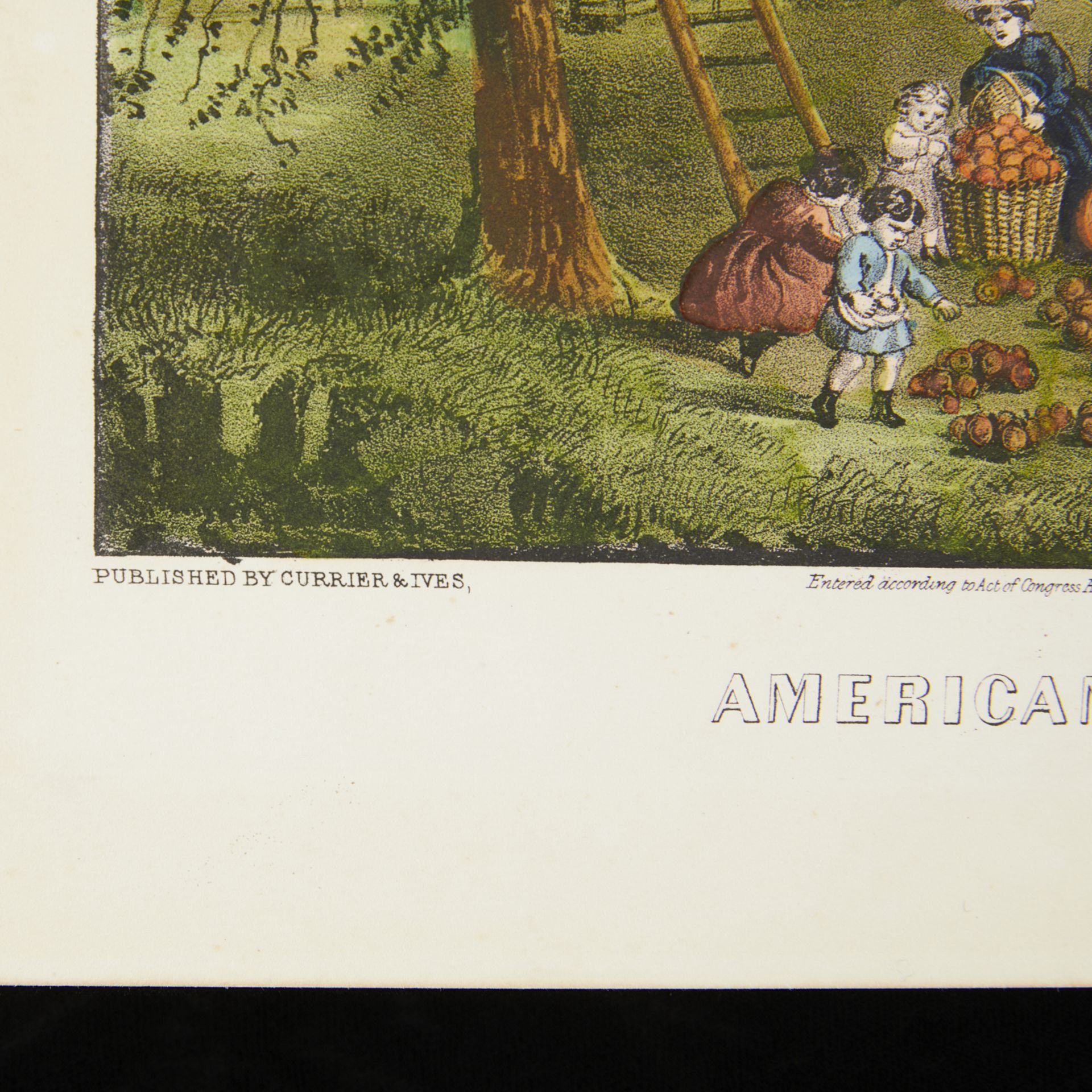 Currier & Ives "American Homestead Autumn" 1869 - Image 4 of 8