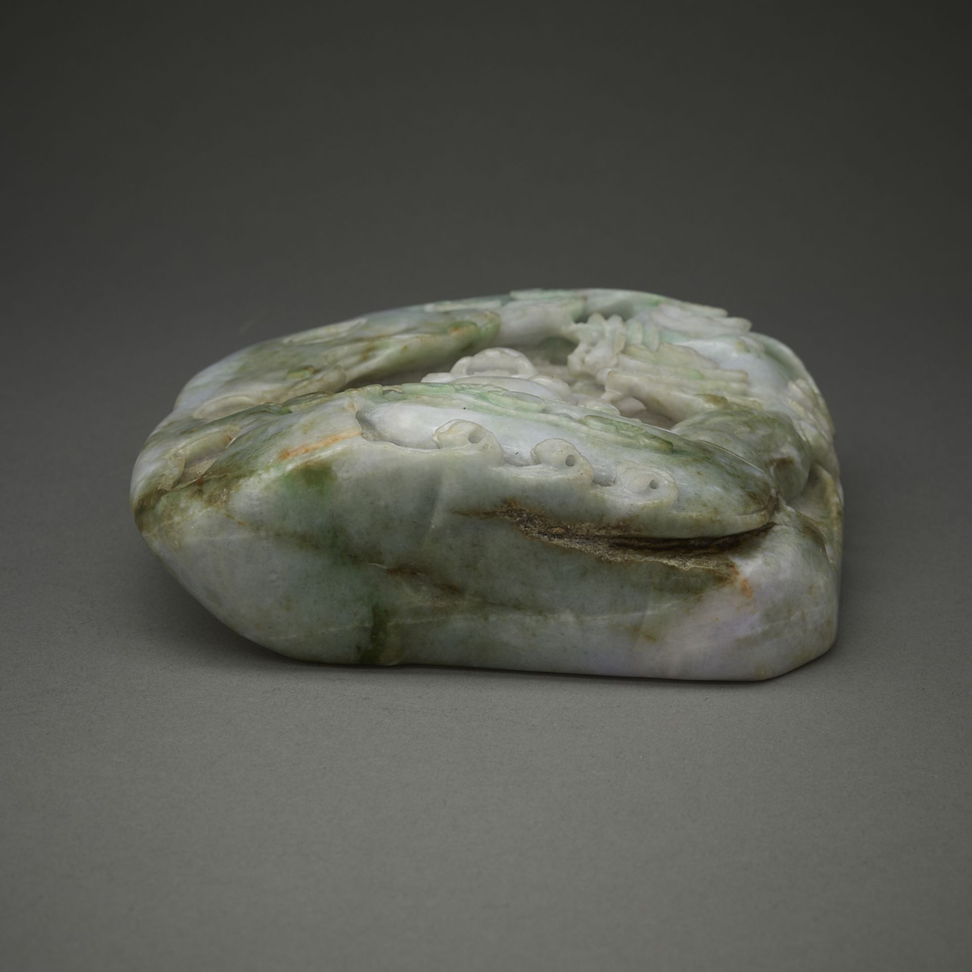 20th c. Chinese Carved Jade Buddha Figure - Image 5 of 12