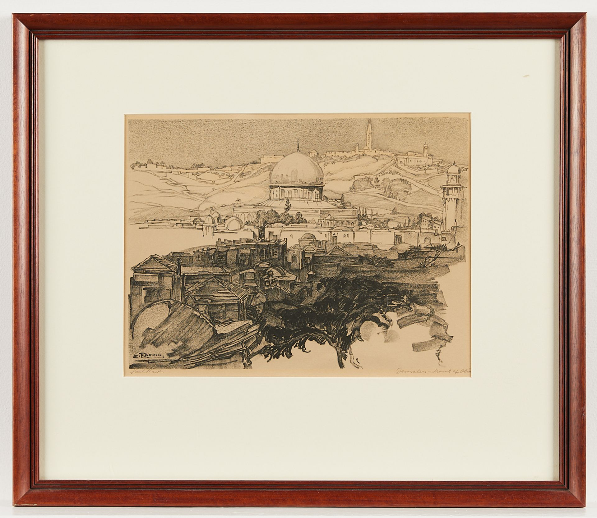 Saul Raskin "Jerusalem - Mount of Olives" Print - Image 3 of 6