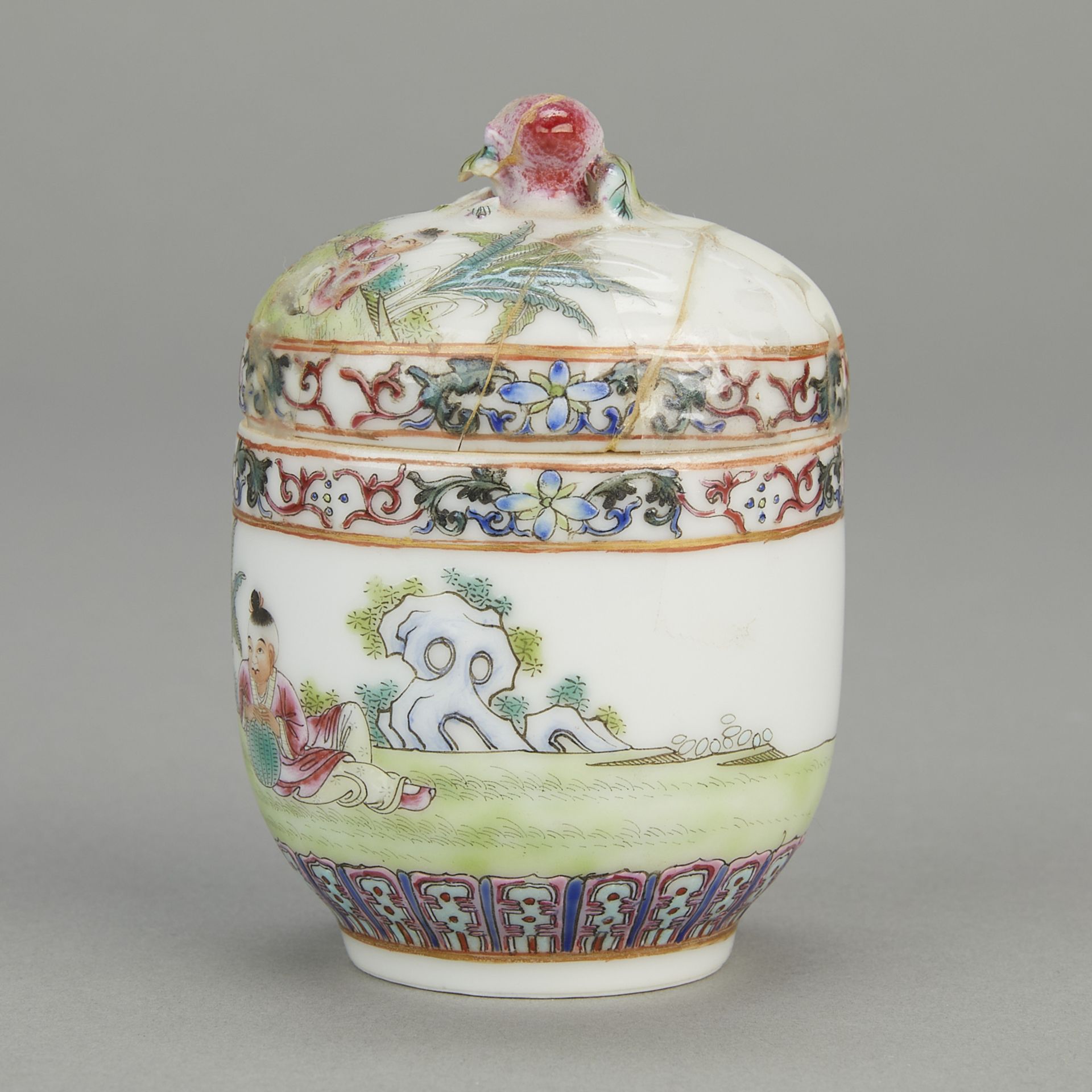 Chinese Republic Porcelain Jar - Damaged - Bild 3 aus 11