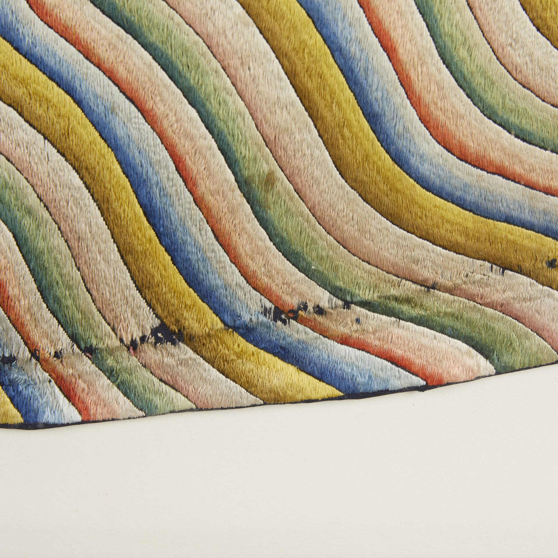 Rare Chinese Embroidered Silk Robe End - Bild 6 aus 7