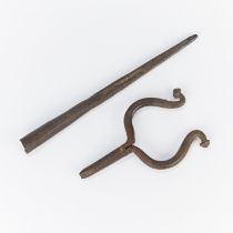 2 Wrought Iron Pcs - Pike & Matchlock