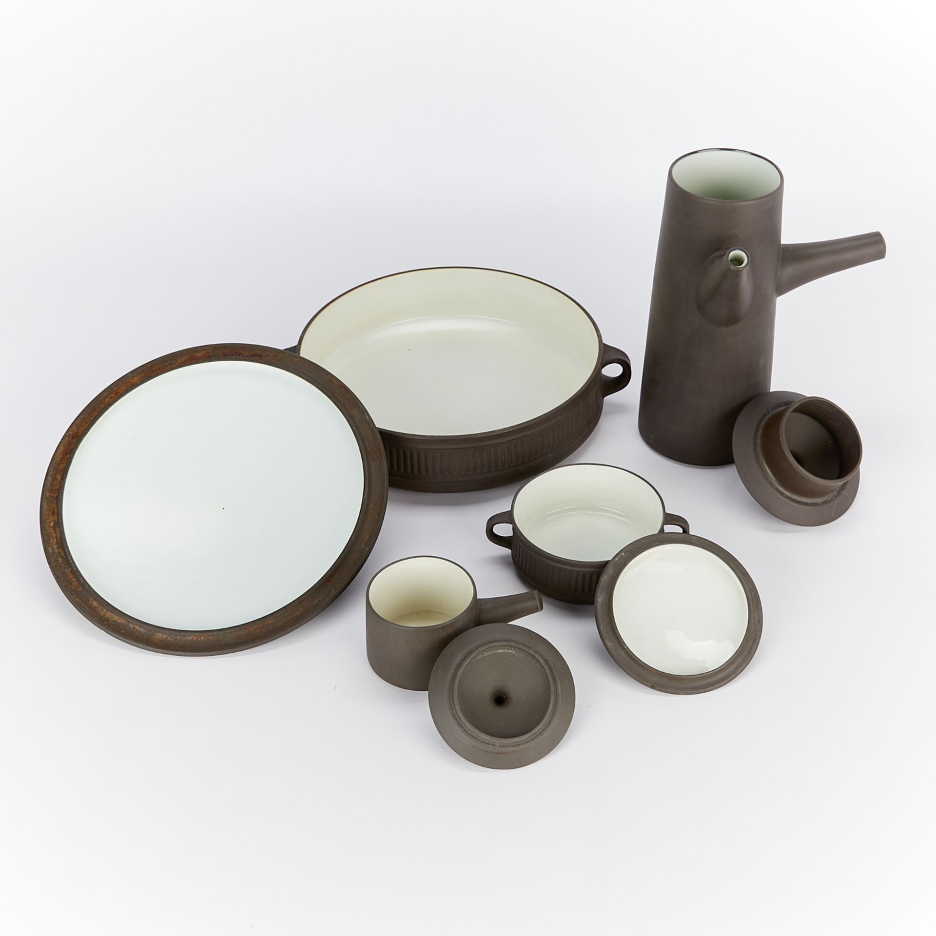 54 Pcs Dansk Flamestone Ceramic Tableware - Bild 15 aus 23