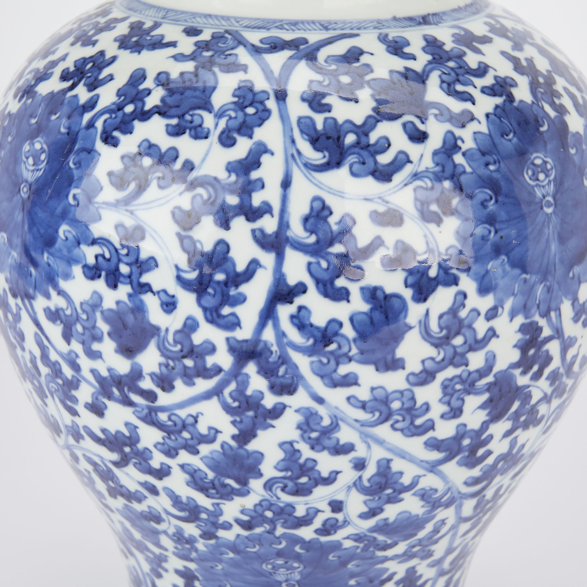 19th c. Chinese B&W Porcelain Baluster Vase - Bild 15 aus 15