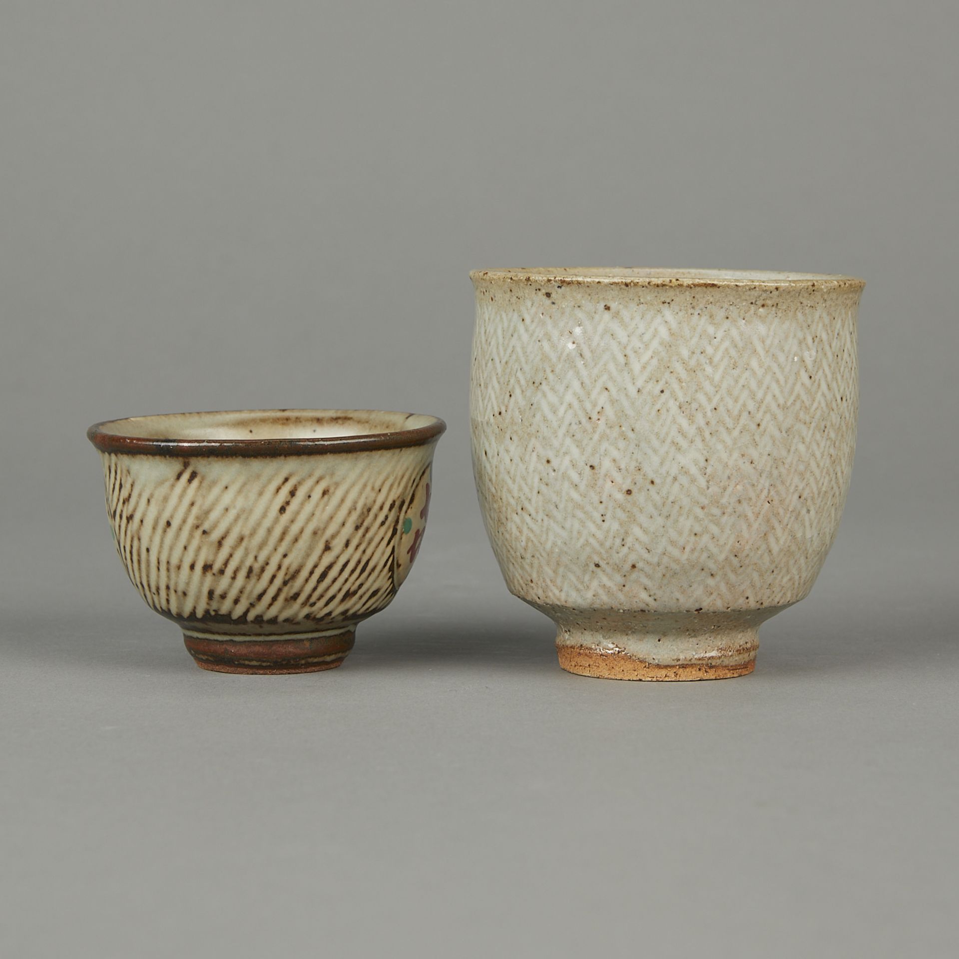 Group of 2 Tatsuzo Shimaoka Tea Bowls - Image 5 of 11