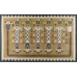 Navajo Yei Woven Wool Rug by Dorothy Funster