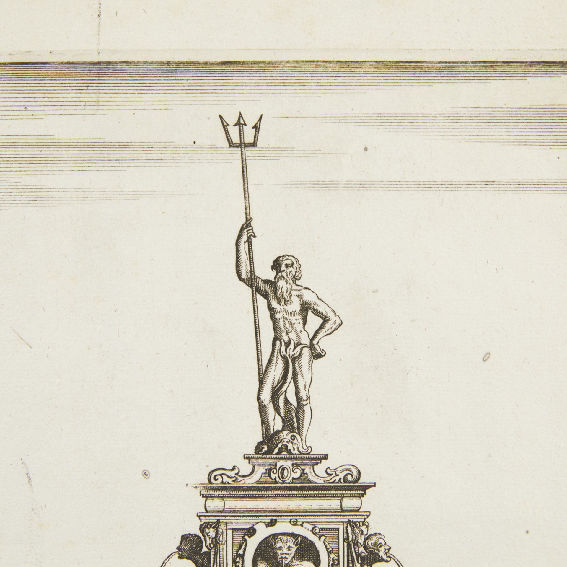 Pair Bockler Fountain Etchings ca. 1664 - Image 10 of 13