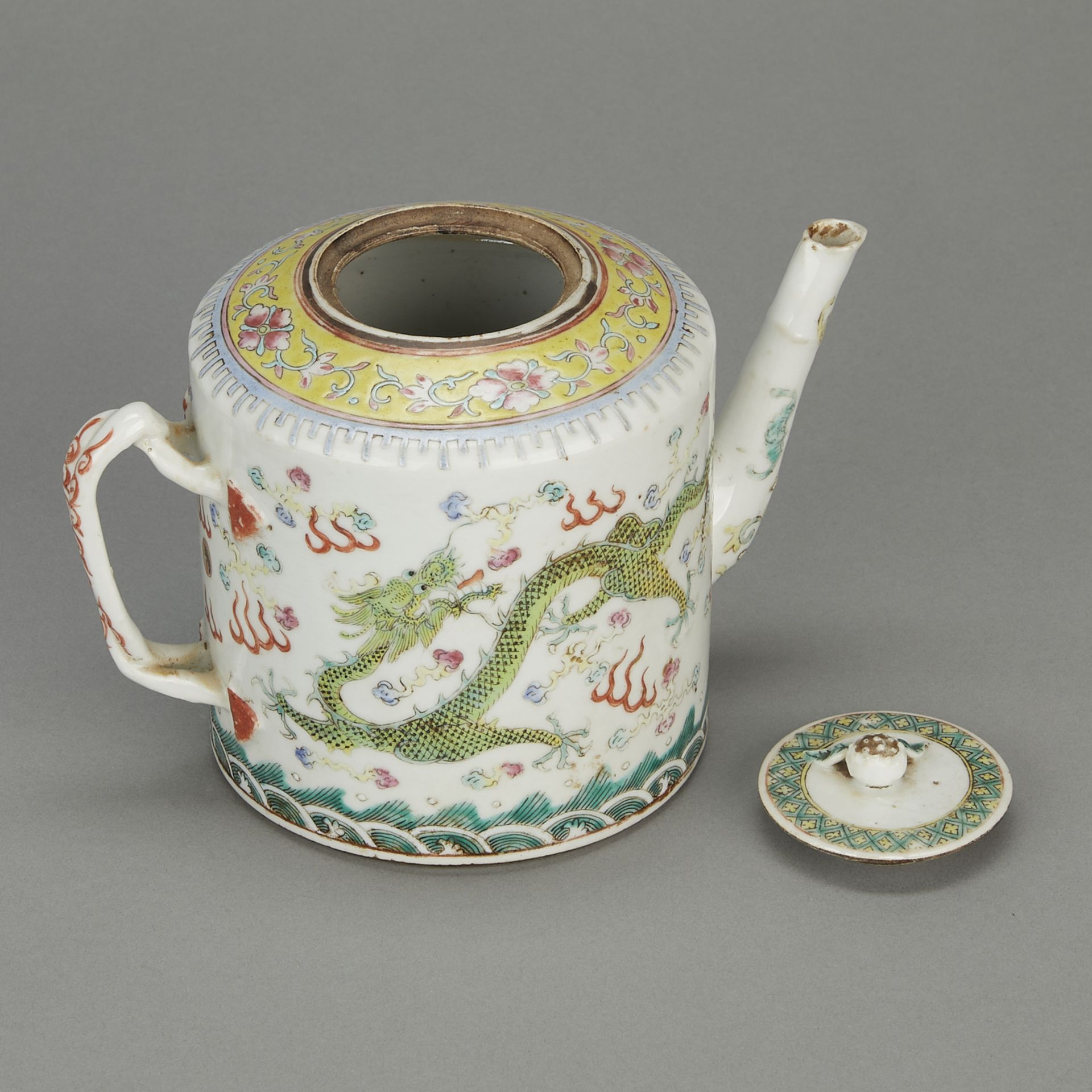 Chinese Guangxu Famille Rose Porcelain Teapot - Bild 8 aus 13