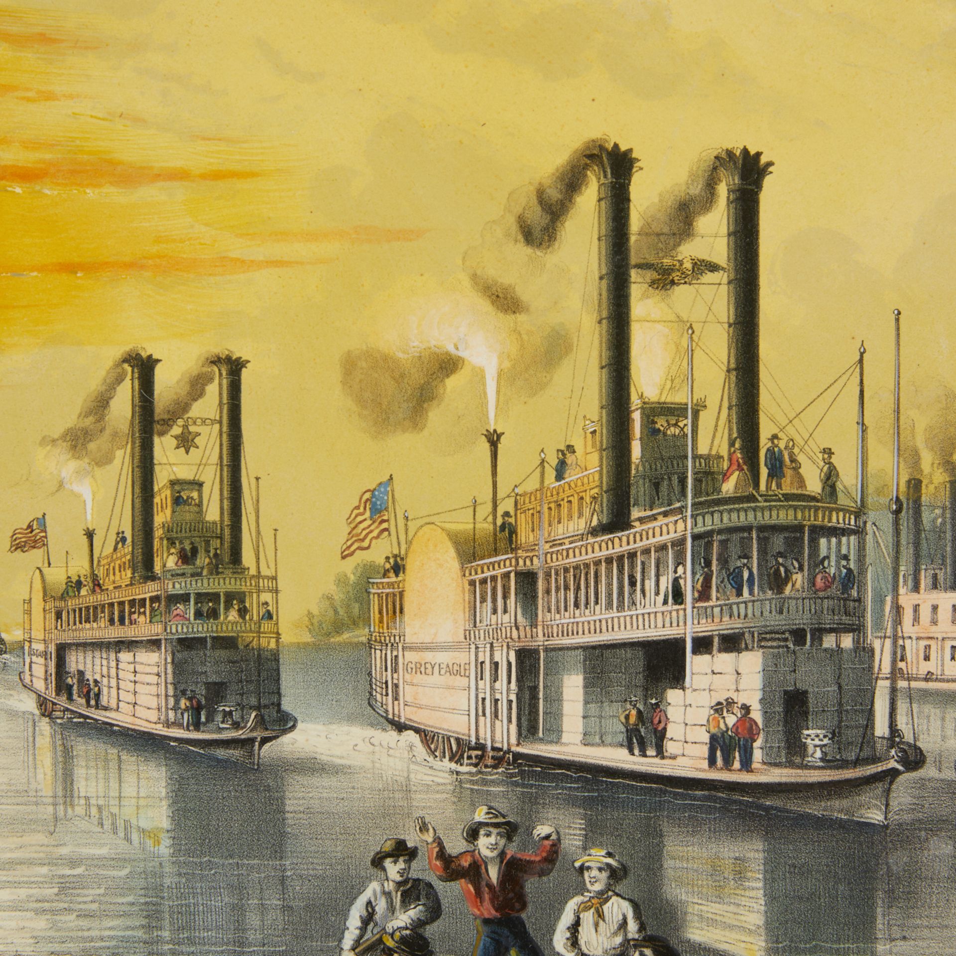 Currier & Ives "The Mississippi in Time of Peace" - Image 9 of 10