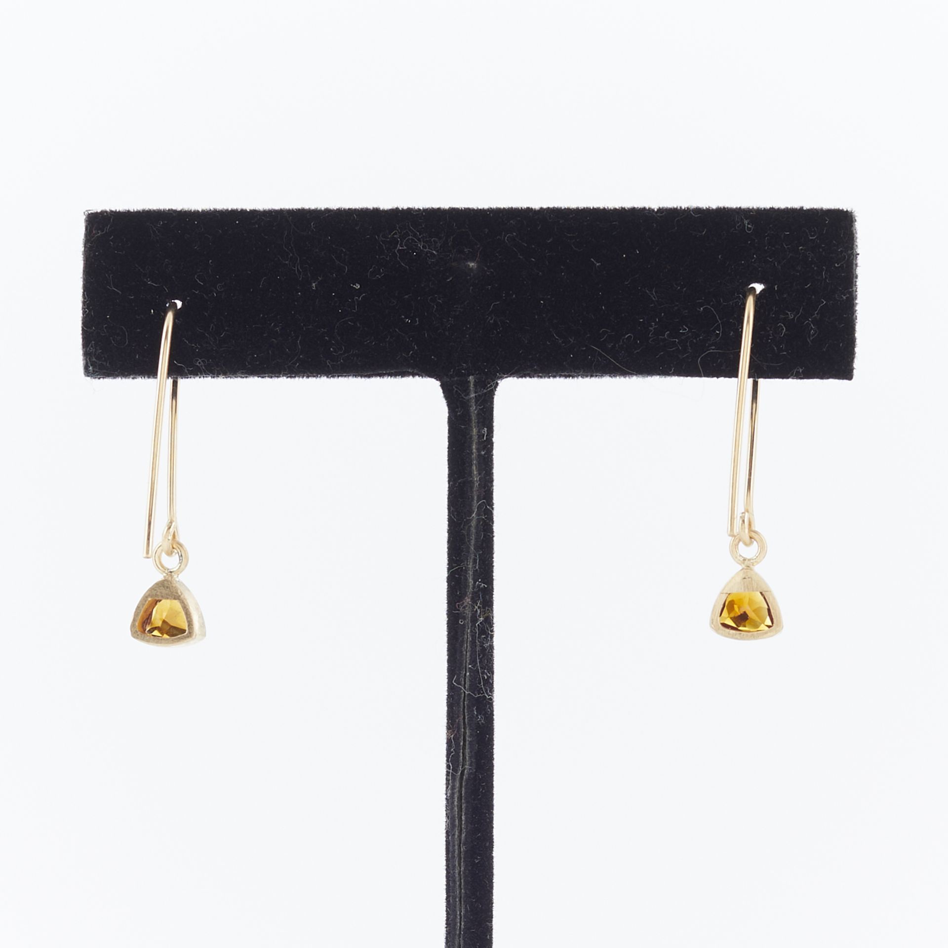 14k Yellow Gold & Citrine Earrings - Image 5 of 7