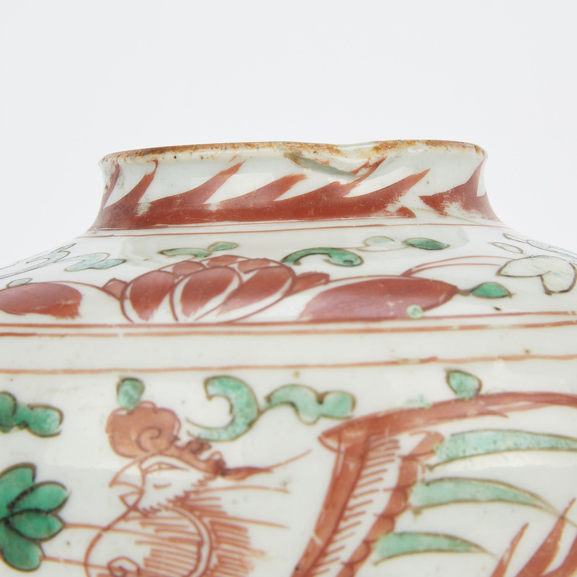 17th c. Chinese Swatow Porcelain Wucai Jar - Image 8 of 9