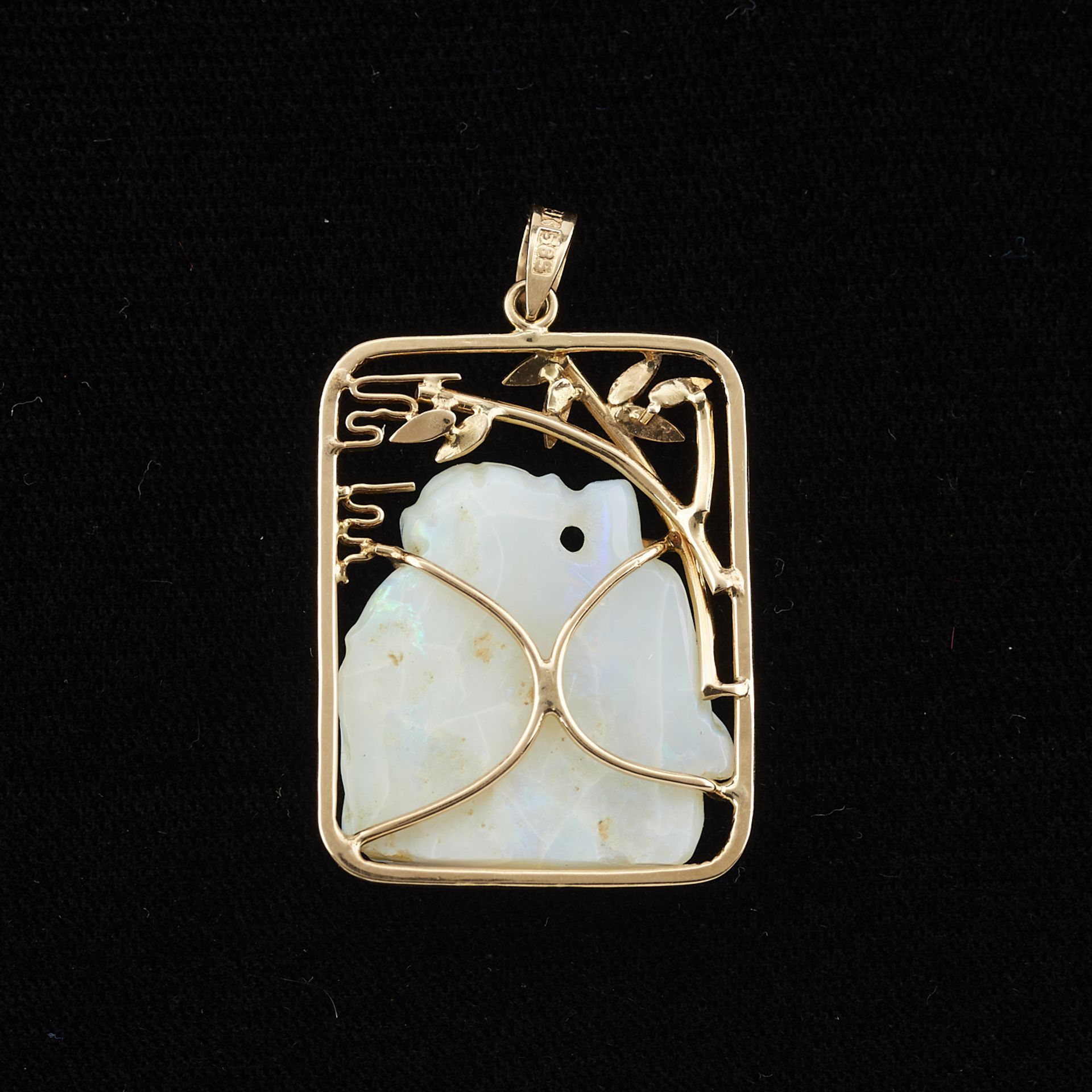 14k Yellow Gold Pendant w/ Carved Opal Buddha - Image 4 of 6
