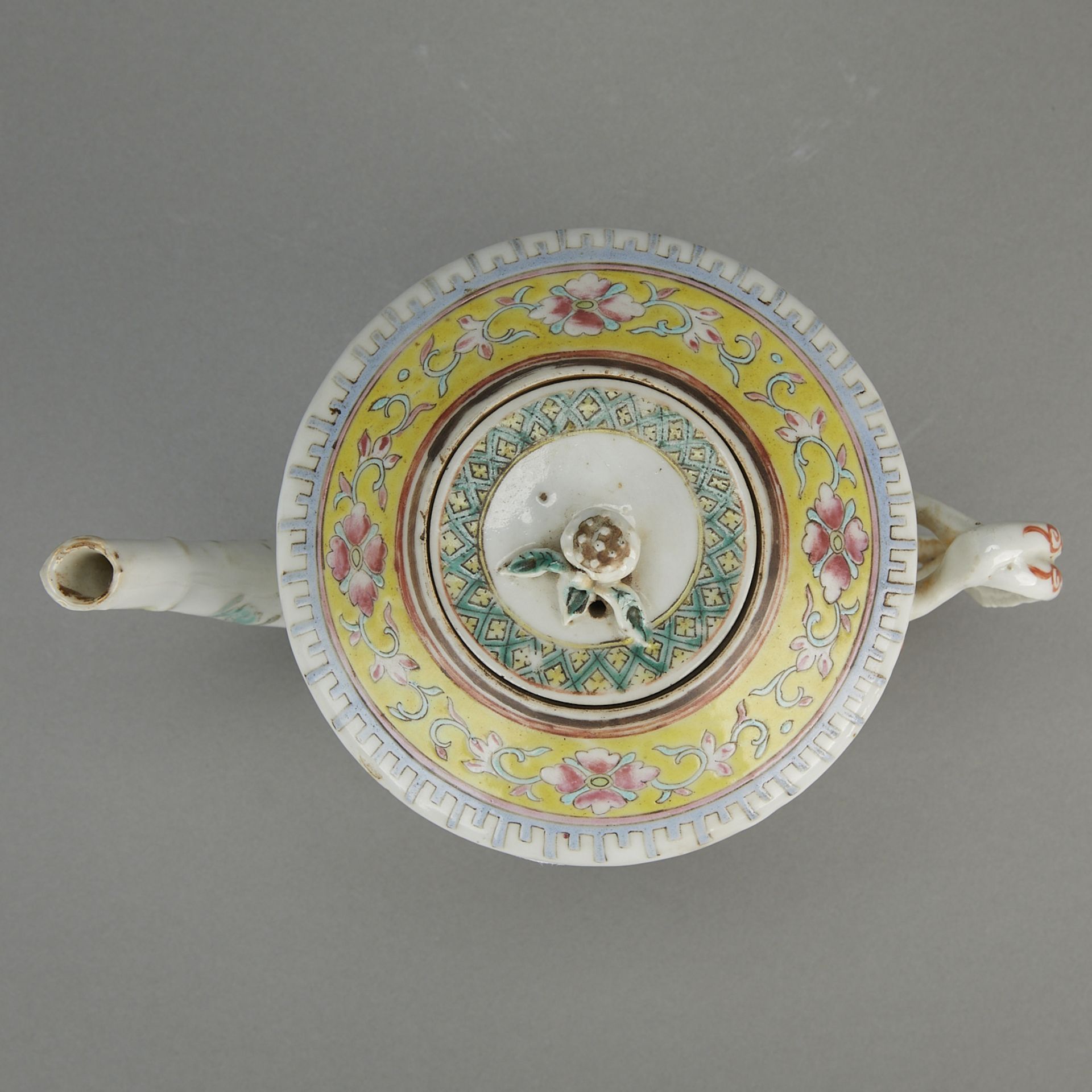 Chinese Guangxu Famille Rose Porcelain Teapot - Bild 12 aus 13