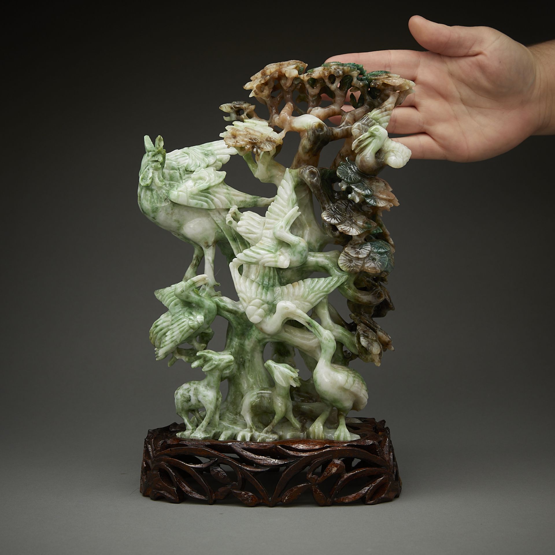 Large Chinese Henan Dushan Jade Carving - Bild 13 aus 13