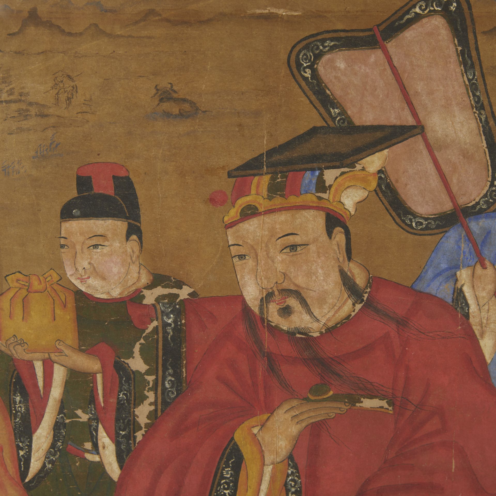 Chinese Daoist "Judge of Hell" Scroll Painting - Bild 4 aus 11