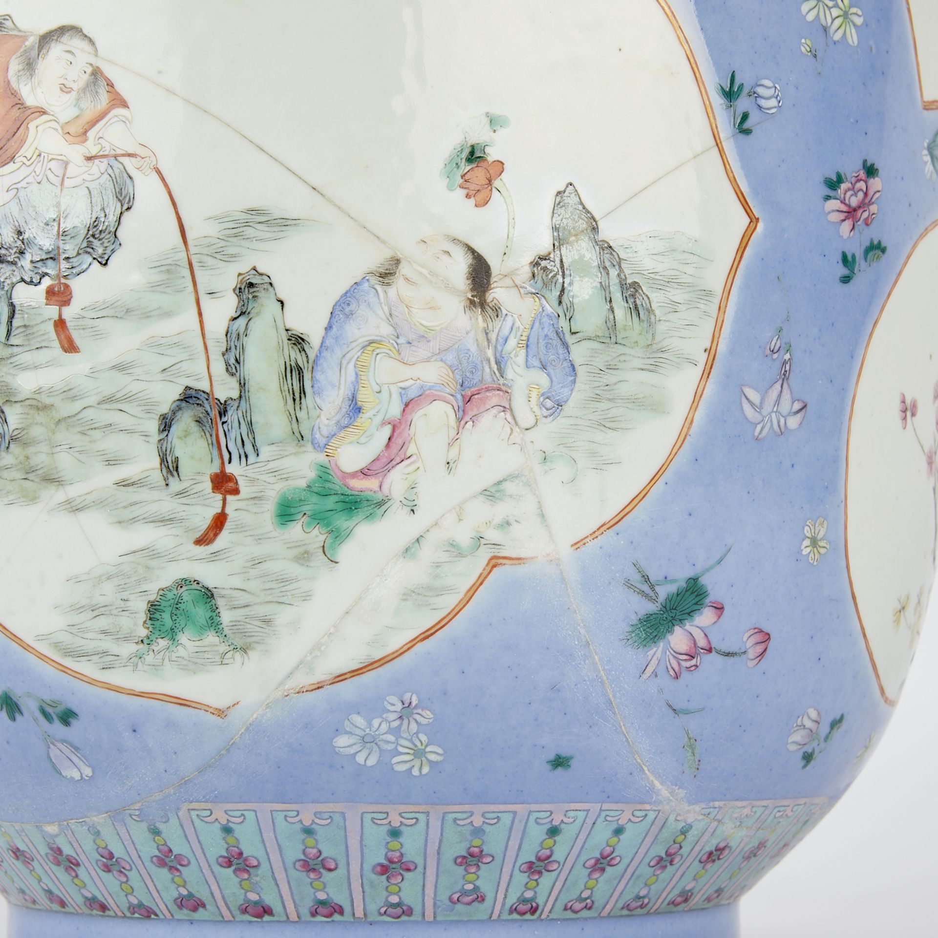 19th c. Chinese Famille Rose Porcelain Planter - Bild 2 aus 14