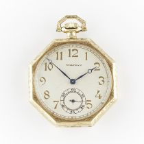 Waltham 14k Open Face Pocket Watch