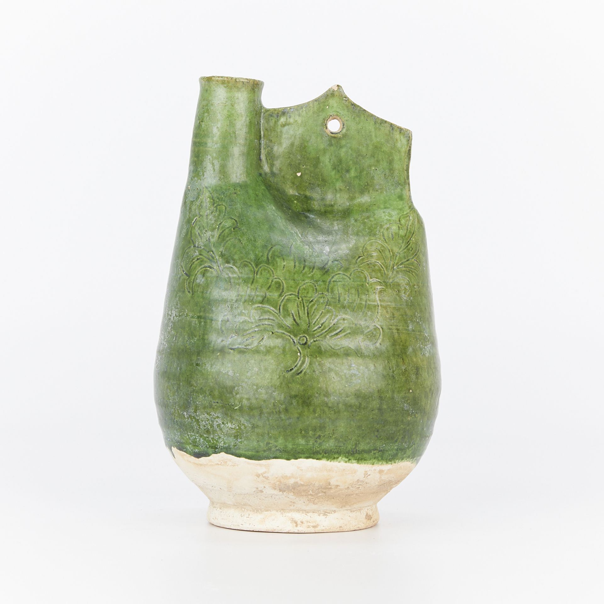 Chinese Liao Green Glazed Ceramic Ewer