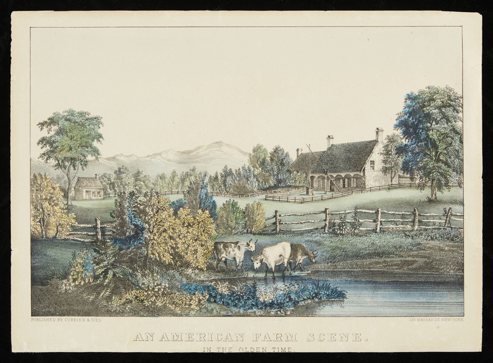 Currier & Ives "American Farm Scene: Olden Time" - Image 3 of 7