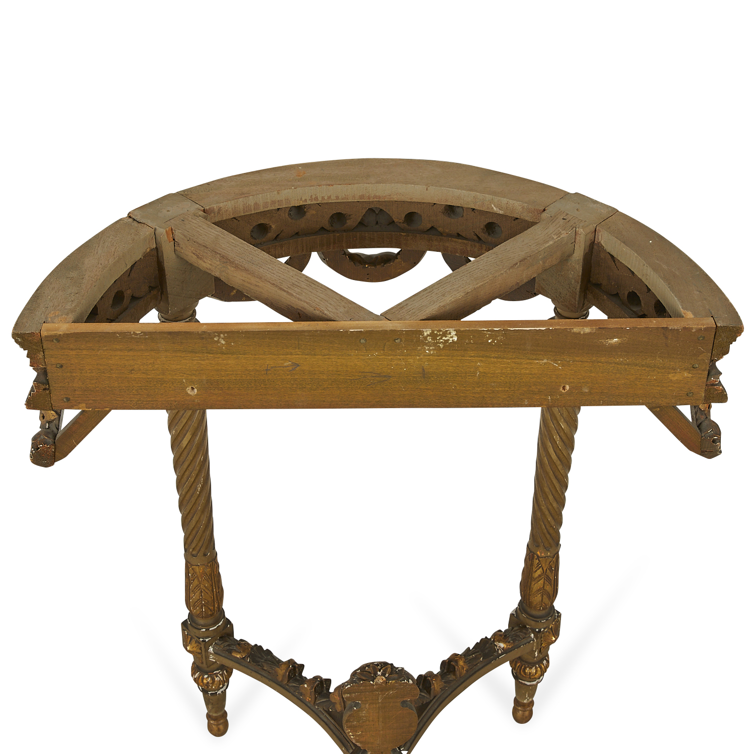 Pr French Louis XVI Style Demilune Hall Tables - Image 15 of 22